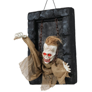Halloween Hanging Animated Zombie Prisoner Decoration Sound-Activated — view 4
