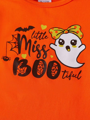 Children's Halloween Graphic Top and Pants 3-Piece Set with Headband — view 6