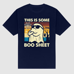 "This is Some Boo Sheet" Ghost T-Shirt - Funny Retro Halloween Apparel for Men & Women — view 4