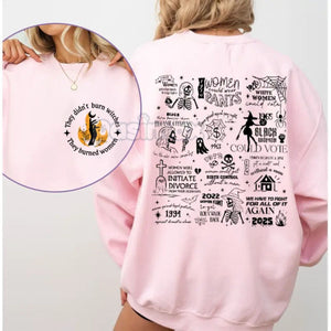 They Didn't Burn Witches They Burned Women Sweatshirt – Feminist Halloween Top — view 2