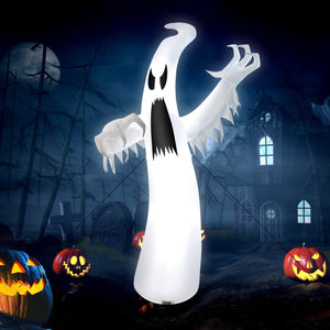 12 Feet Halloween Inflatable Ghost with LED Lights — view 1
