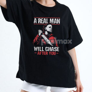 Scary Halloween Horror Movie T-Shirt - Serial Killer Graphic Tee For Him, Men's Apparel — view 5