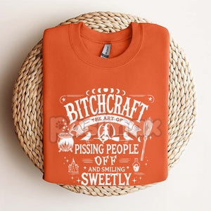 Bitchcraft Adult Humor Casual T-Shirt - Softstyle Halloween Unisex Tee, Witchy Slogan Shirt — view 2