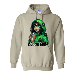 Spooky Mama Movies Characters Hoodie – Cool Halloween Pullover for Moms, Cozy & Funny Horror Film Fan Gift — view 2