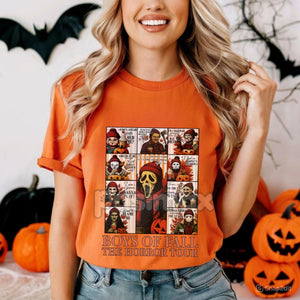 Fall Horror Characters Killers T-Shirt - Boys of Fall Slasher Tee, Halloween Graphic Apparel — view 4