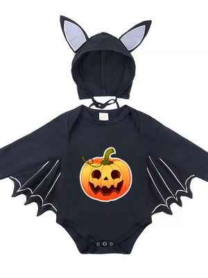 Children's Halloween Bat Bodysuit & Hat Costume Set — view 28