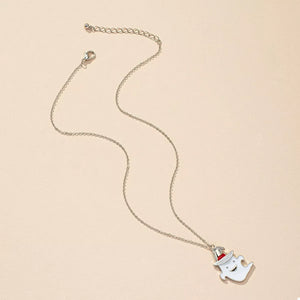 Halloween Cute Ghost Pendant Necklace — view 2