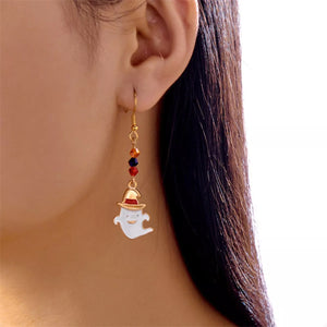 Halloween Ghost Pumpkin Drop Earrings — view 2