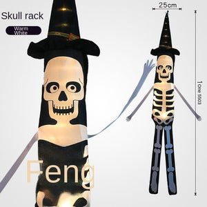 Halloween decorative hair dryer flag pendant ghost festival atmosphere luminous ghost hair dryer outdoor tree hanging supplies hanging ghost — view 5