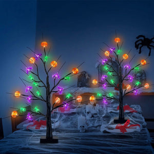 2-Pack: Lighted Halloween Trees with Timer and Adjustable Twigs — view 13