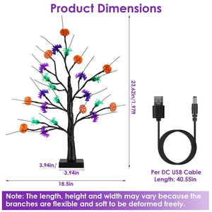 2-Pack: Lighted Halloween Trees with Timer and Adjustable Twigs — view 12