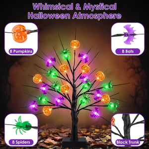 2-Pack: Lighted Halloween Trees with Timer and Adjustable Twigs — view 10