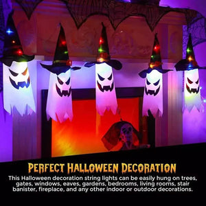 2-Piece Set: Glowing Ghost Witch Hat Halloween Decorations — view 2