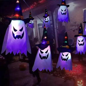 2-Piece Set: Glowing Ghost Witch Hat Halloween Decorations — view 5