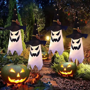 2-Piece Set: Glowing Ghost Witch Hat Halloween Decorations — view 6