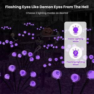 2-Pieces: Solar Scary Eyeball Lights Halloween Decoration Swaying Light — view 11