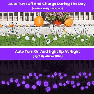 2-Pieces: Solar Scary Eyeball Lights Halloween Decoration Swaying Light — view 9