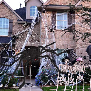 200" Halloween Spider Web and 59" Giant Spider Decoration — view 7