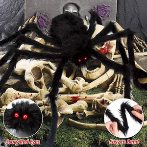 200" Halloween Spider Web and 59" Giant Spider Decoration — view 4