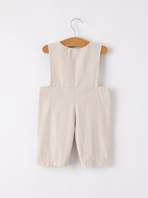 Fall Halloween & Thanksgiving  Pumpkin Smock Embroidered Boys Romper — view 12