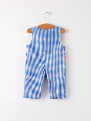 Fall Thanksgiving & Halloween Truck Smock Embroidery Baby Boy Romper — view 2