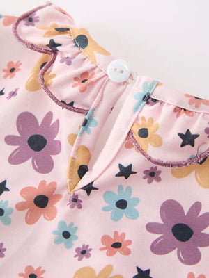 Halloween Thanksgiving Pumpkin Floral Bow Bloomer Set — view 6