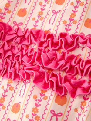 Halloween Thanksgiving Pumpkin Bow Baby Sleeper — view 8