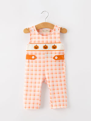 Halloween Pumpkin Plaid Boys JonJon — view 1