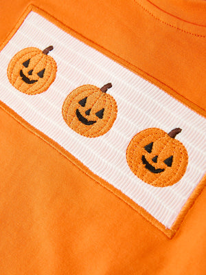 Halloween Pumpkin Plaid Boys Pants Set — view 4