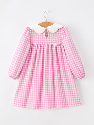 Thanksgiving Halloween Pumpkin Embroidery Girls Dress — view 2