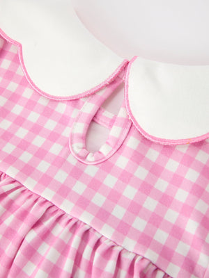 Thanksgiving Halloween Pumpkin Embroidery Girls Dress — view 4