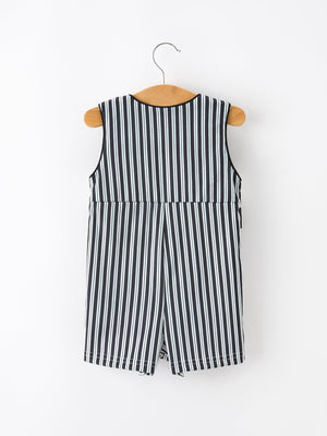 Halloween Ghost Smocked Boys Jon Jon Embroidered Romper — view 2