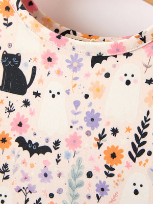 Halloween Black Cat Girls Twirl Dress — view 3
