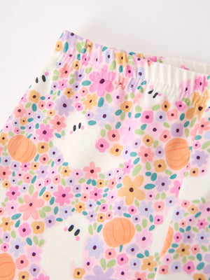 Halloween Ghost Girls Bell Bottom Pant Set Ruffle — view 5