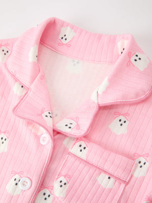 Halloween Ghost Mommy and Me Pajama Set Lounge Set — view 5
