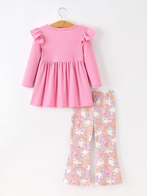 Halloween Ghost Girls Bell Bottom Pant Set Ruffle — view 2