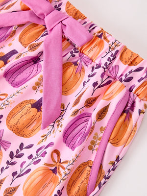 Mommy & me Halloween Pumpkin Pajama Set — view 4
