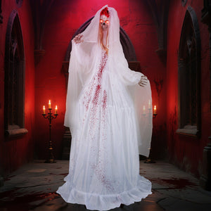 Halloween Animatronic Standing Bride 7.2 FT Haunted House Decoration — view 1
