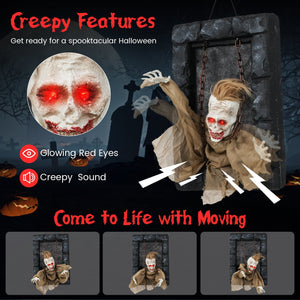 Halloween Hanging Animated Zombie Prisoner Decoration Sound-Activated — view 8