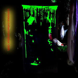 Halloween luminous light curtain pumpkin ghost spider web haunted house secret room horror blood gauze atmosphere layout props — view 1