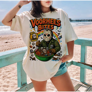 Spooky Horror Cereal Tee - Funny Halloween Killer Breakfast Shirt, Creepy Cereal Box Graphic — view 3