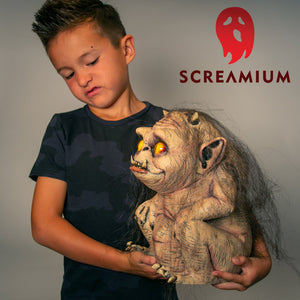 Troglyns RAGAR Prop Scary Gremlin Monster with Stringy Hair Halloween Decoration — view 1