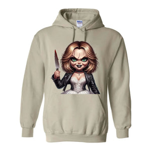 Spooky Mama Movies Characters Hoodie – Cool Halloween Pullover for Moms, Cozy & Funny Horror Film Fan Gift — view 3