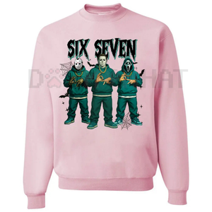 funny "Six Seven" 67 Halloween Shirt | Slasher Movie Killers Sweatshirt — view 2