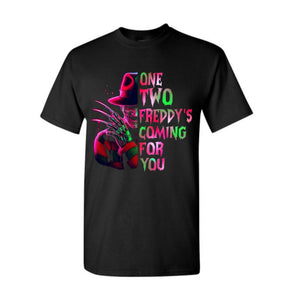 Horror Characters Movie T-Shirt - Scary Clown & Monster Graphic Tee, Halloween Womenswear — view 3