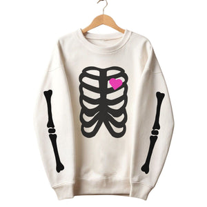 Skeleton Halloween Sweatshirt for Women – Spooky & Cozy Crewneck — view 2
