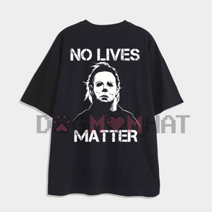 Halloween Michael Myers Men's T-Shirt – "Life Doesn't Matter", Horror Movie Graphic Tee — view 2