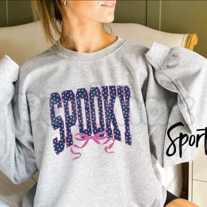 Girly Spooky Sweatshirt | Cute Pink Halloween Crewneck — view 3