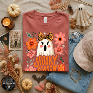 Spooky Season Girlie Ghost Tee | Cute Halloween Ghost Graphic T-Shirt — view 1