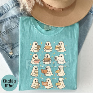 Sourdough Bread Halloween Shirt – Funny Baker Homemaker Tee, Cute Ghosts Cozy Fall Gift, Spooky Bread Pun T-Shirt — view 2